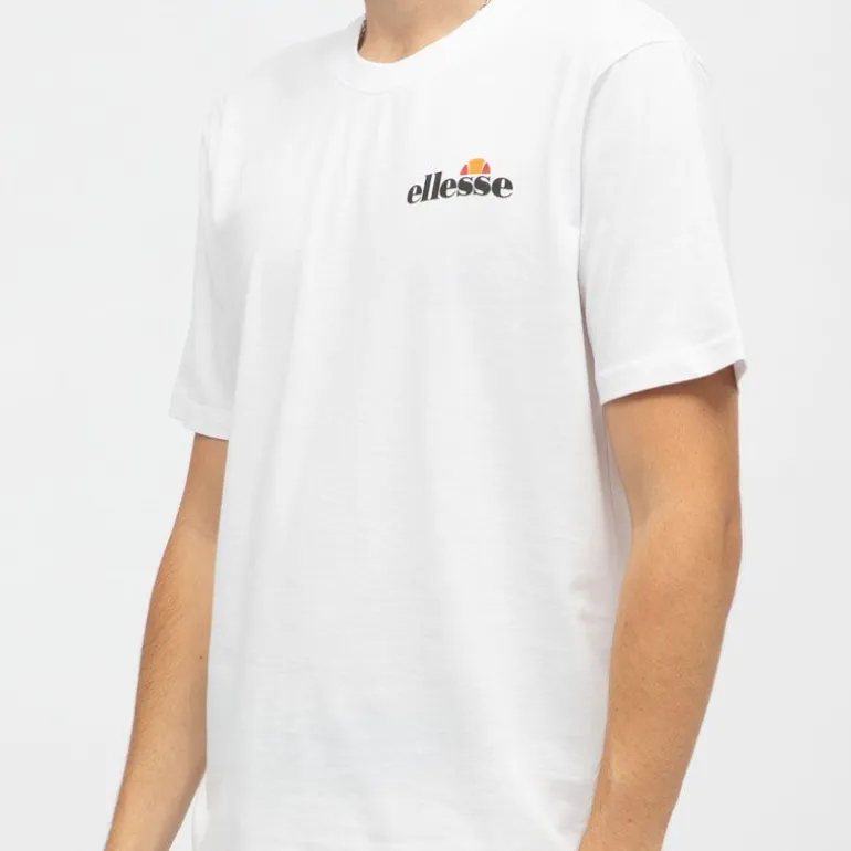 Tee shirt col rond regular couleur unie avec logo Homme ELLESSE