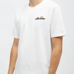 Tee shirt col rond regular couleur unie avec logo Homme ELLESSE