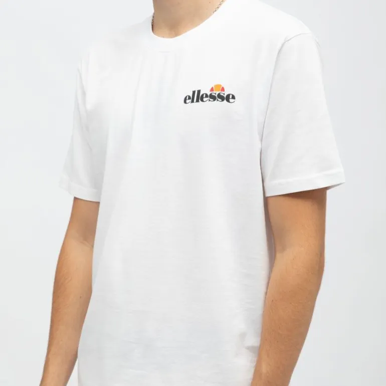 Tee shirt col rond regular couleur unie avec logo Homme ELLESSE
