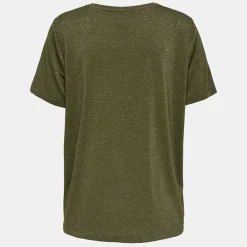 Tee shirt col V à pailettes Harly Femme ONLY