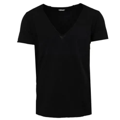 Tee shirt col V coton noir manches courtes Homme IMPERIAL