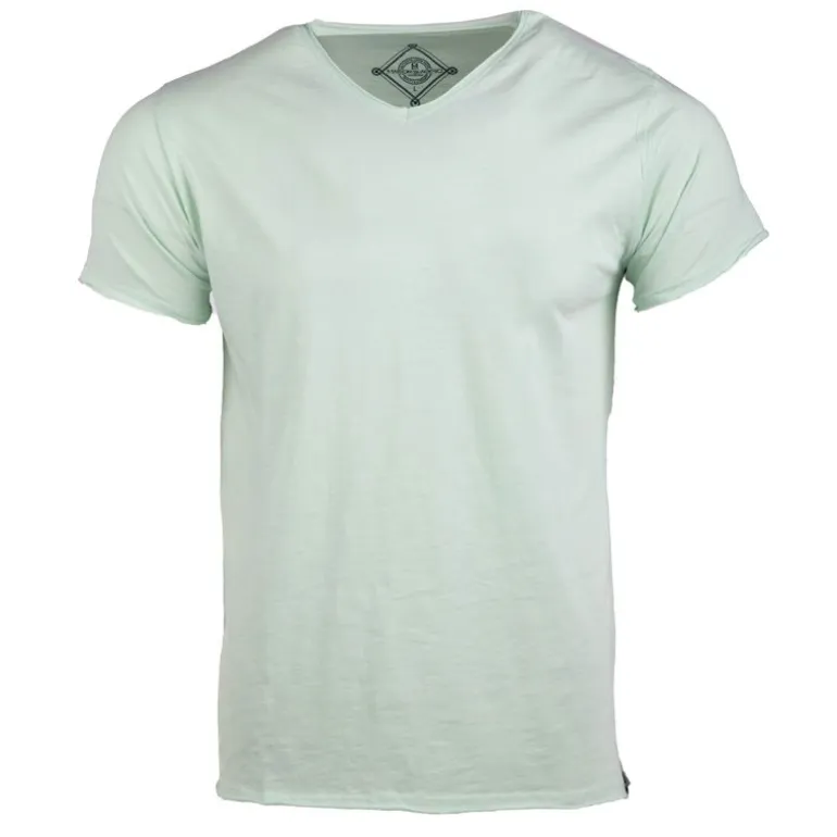 Tee shirt col v en coton uni myke-b Homme BLAGGIO