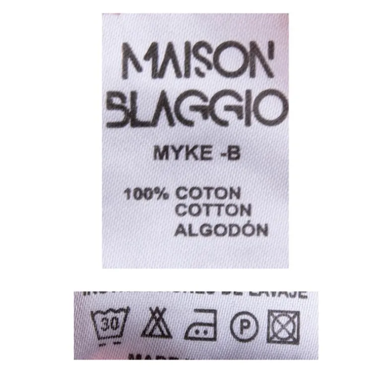 Tee shirt col v en coton uni myke-b Homme BLAGGIO