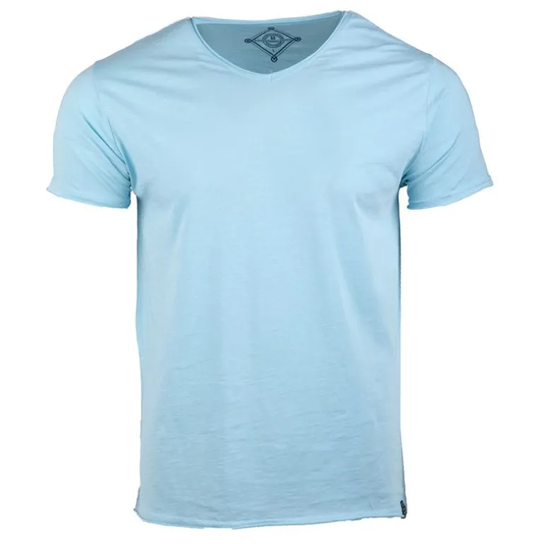 Tee shirt col v en coton uni myke-b Homme BLAGGIO