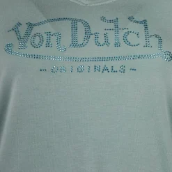 Tee shirt col V fluide strass logo Femme VON DUTCH