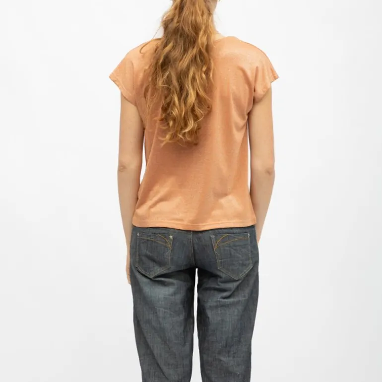 Tee shirt col v noir jossy butternut Femme DEELUXE 74