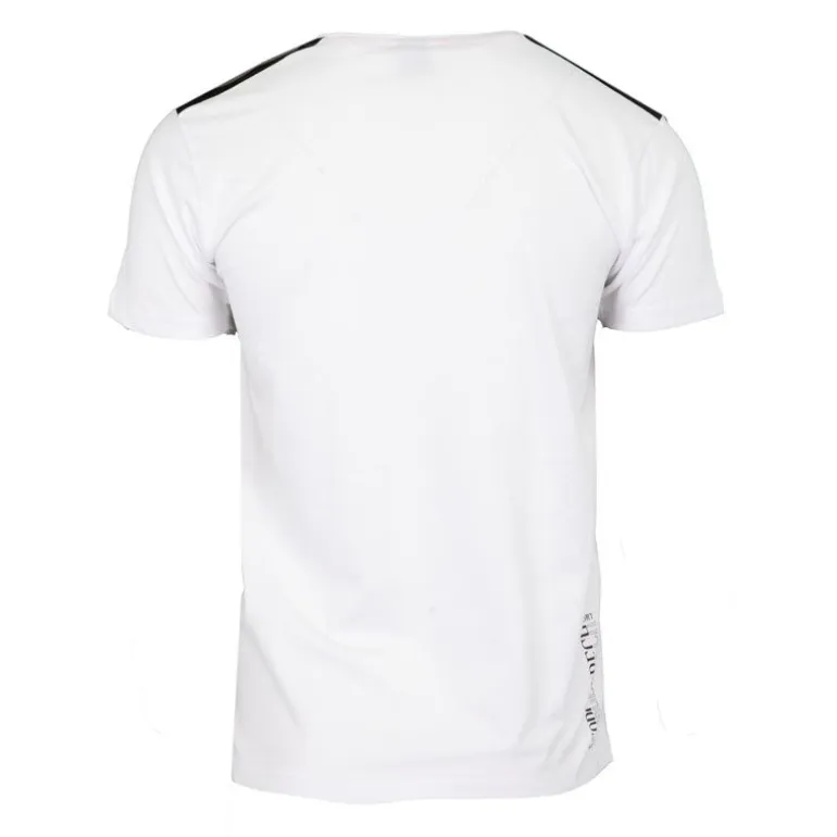 Tee shirt coton bandes épaules texte Sport brodé Homme GEORGES RECH