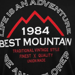 Tee shirt coton basique imprimé textuel Homme BEST MOUNTAIN