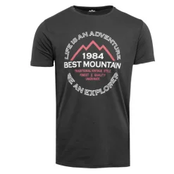 Tee shirt coton basique imprimé textuel Homme BEST MOUNTAIN