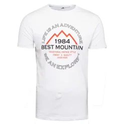 Tee shirt coton basique imprimé textuel Homme BEST MOUNTAIN