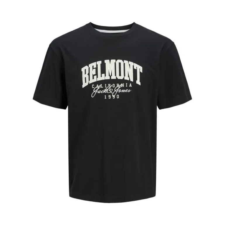 Tee shirt coton Belmont detroit noir Homme JACK & JONES