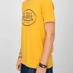 Tee shirt coton chiné imprimé logo Homme VON DUTCH