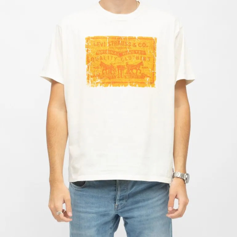 Tee shirt coton col rond imprimé étiquette Homme LEVI'S