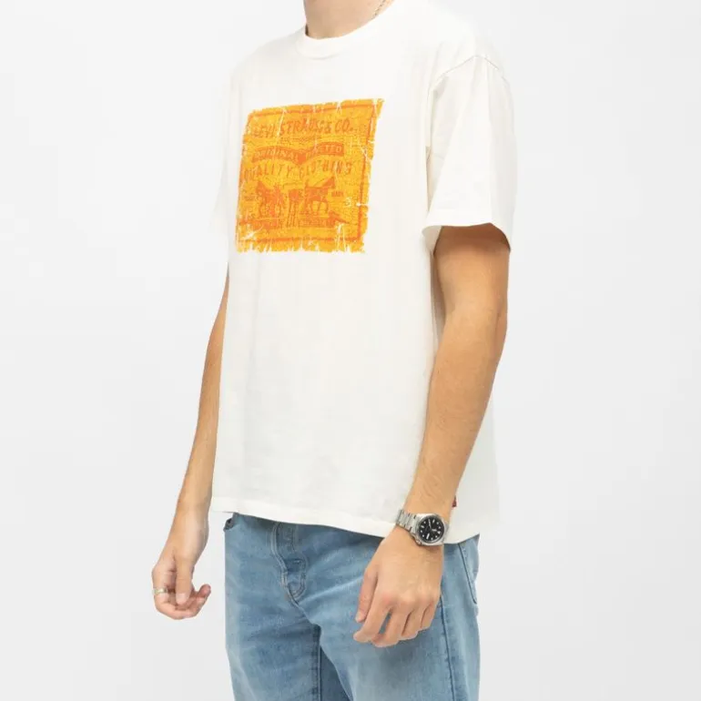 Tee shirt coton col rond imprimé étiquette Homme LEVI'S