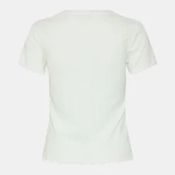 Tee shirt coton col rond manches courtes Femme PIECES