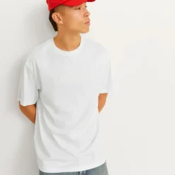 Tee shirt coton frederiksberg col ras de cou manches courtes Homme JACK & JONES