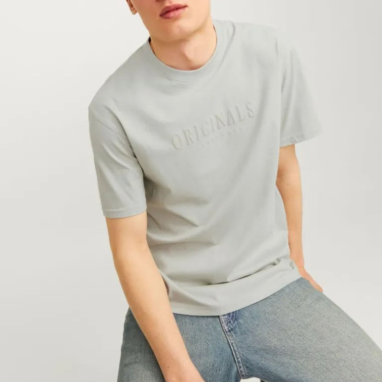 Tee shirt coton frederiksberg col ras de cou manches courtes Homme JACK & JONES