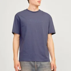 Tee shirt coton frederiksberg col ras de cou manches courtes Homme JACK & JONES