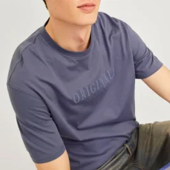 Tee shirt coton frederiksberg col ras de cou manches courtes Homme JACK & JONES