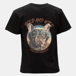 Tee shirt coton imprimé bulldog black Enfant DEELUXE 74