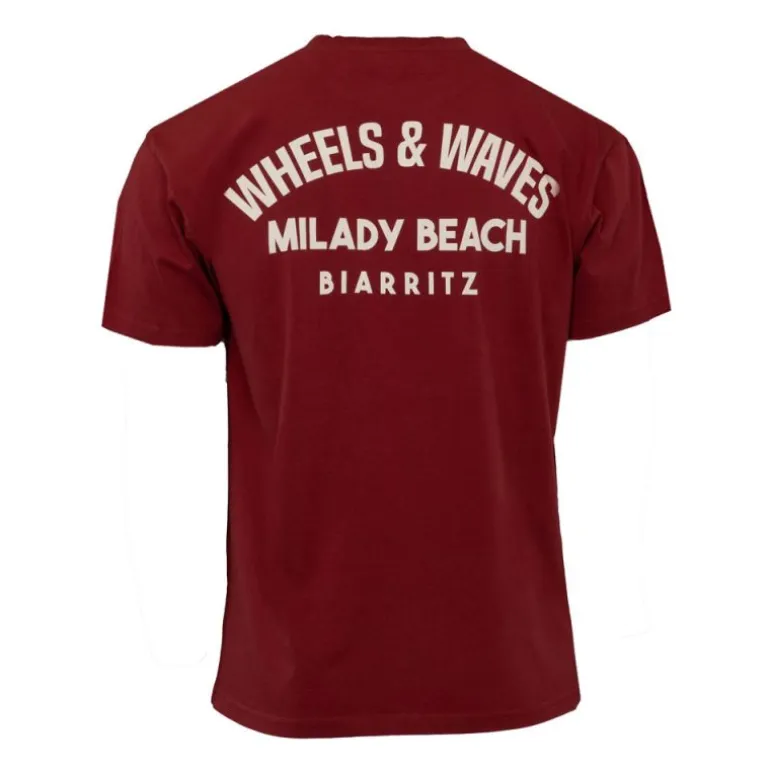 Tee shirt coton imprimé dos textuel Homme WHEELS AND WAVES