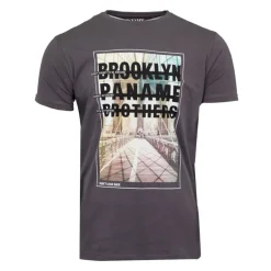 Tee shirt coton imprimé pont de Brooklyn Homme PANAME BROTHERS