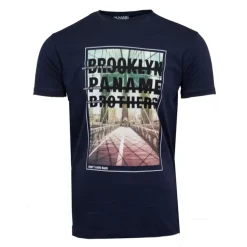 Tee shirt coton imprimé pont de Brooklyn Homme PANAME BROTHERS