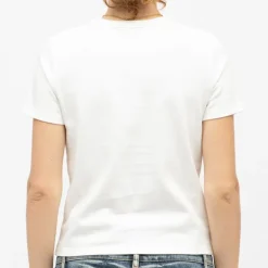 Tee shirt coton twila à strass avec ouverture avant Femme LA PETITE ETOILE