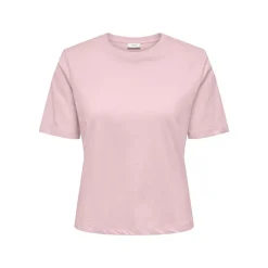 Tee shirt court coton rex col rond Femme JDY