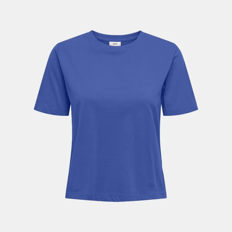 Tee shirt court coton rex col rond Femme JDY