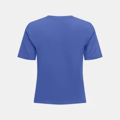 Tee shirt court coton rex col rond Femme JDY