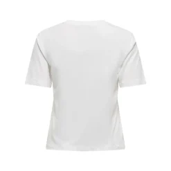 Tee shirt court coton rex col rond Femme JDY