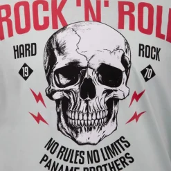 Tee shirt crane de squelette coton Rock 'N' Roll Homme PANAME BROTHERS
