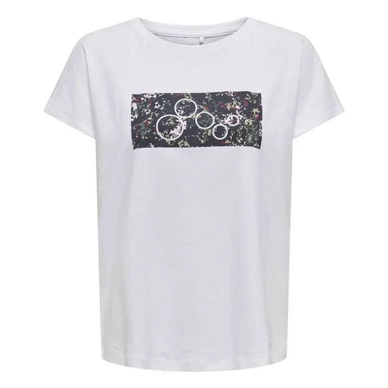 Tee shirt de sport coton bio imprimé graphique ONLY