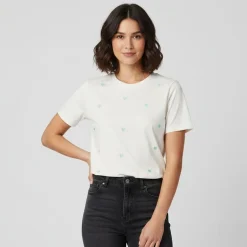 Tee shirt en coton imprimé coeurs Femme ONLY