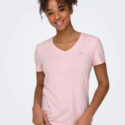 Tee shirt font life col V regular fit Femme ONLY PLAY