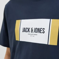 Tee shirt hayato coton manches courtes regular fit Homme JACK & JONES