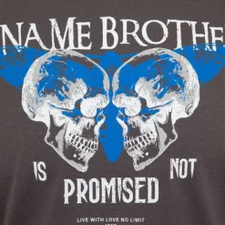 Tee shirt illustration têtes de mort et papillon en coton Homme PANAME BROTHERS