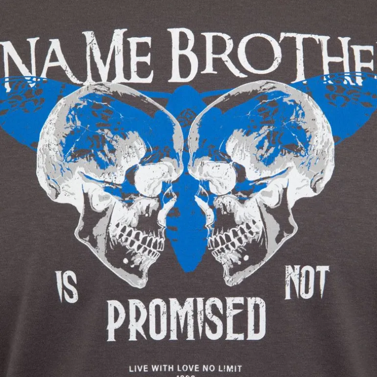 Tee shirt illustration têtes de mort et papillon en coton Homme PANAME BROTHERS