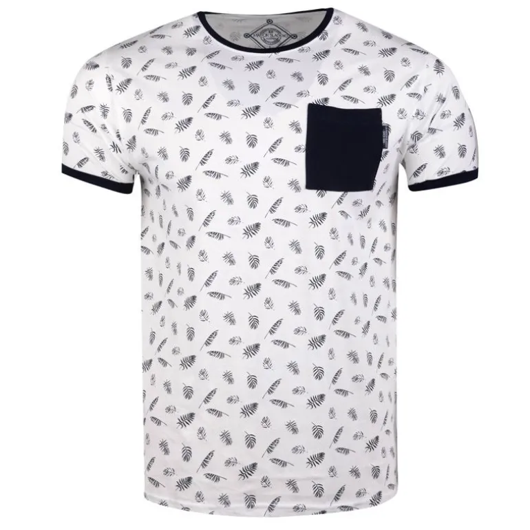 Tee shirt imprimé feuilles avec poche mably Homme BLAGGIO