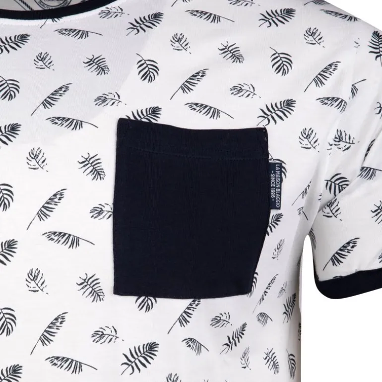 Tee shirt imprimé feuilles avec poche mably Homme BLAGGIO