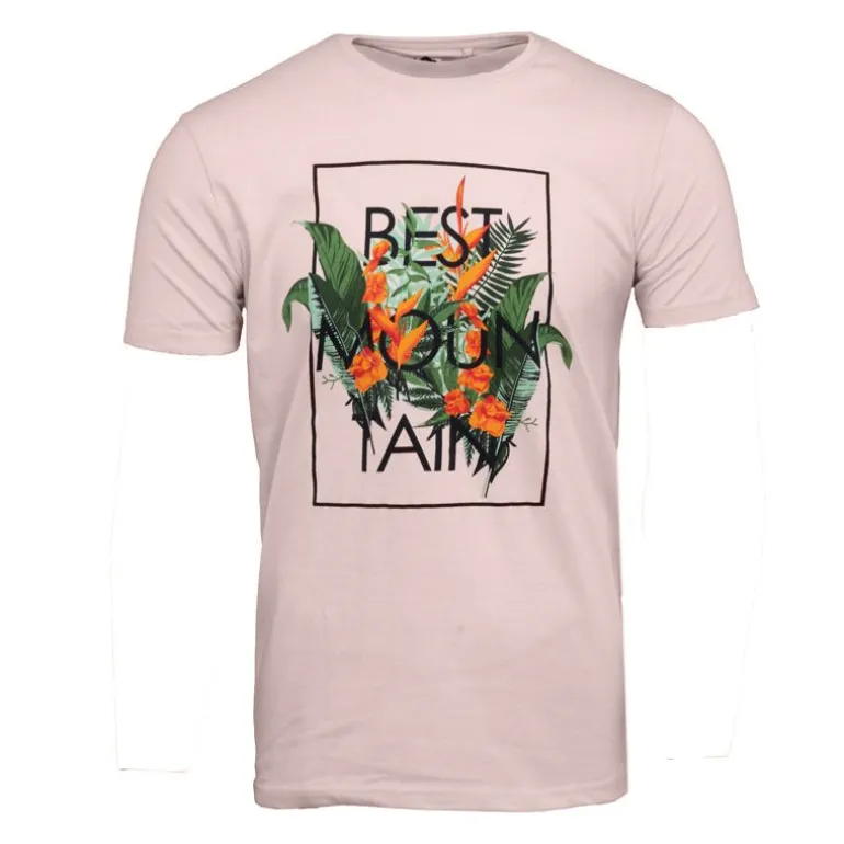 Tee shirt imprimé plantes tropicales Homme BEST MOUNTAIN
