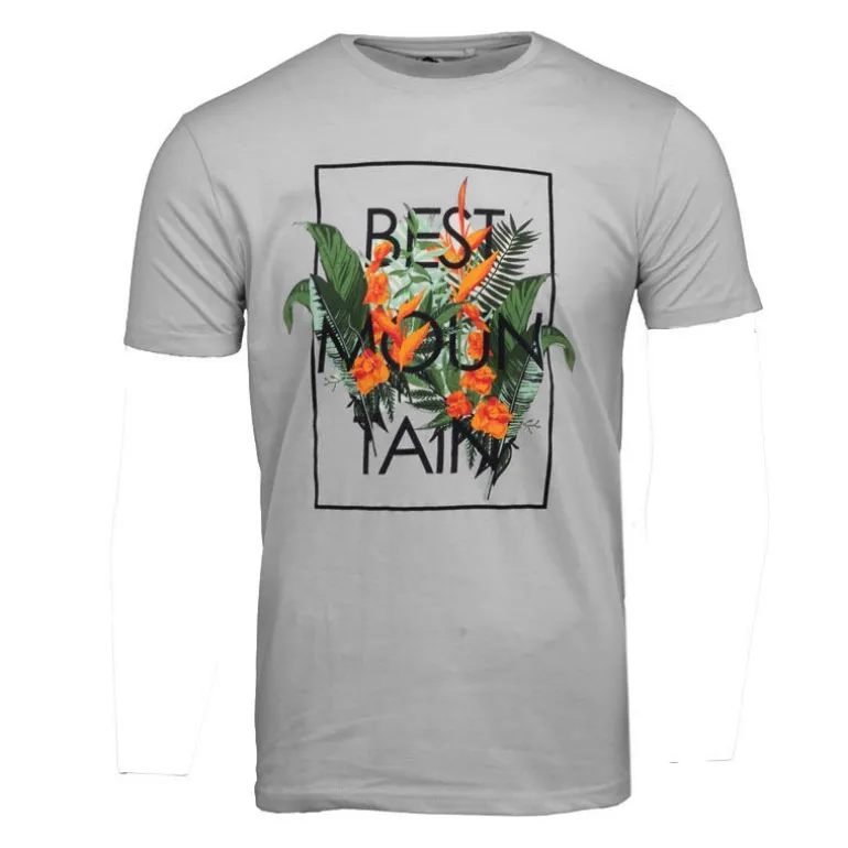 Tee shirt imprimé plantes tropicales Homme BEST MOUNTAIN