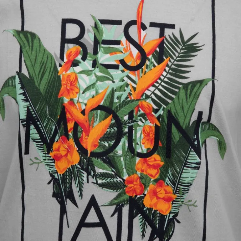 Tee shirt imprimé plantes tropicales Homme BEST MOUNTAIN