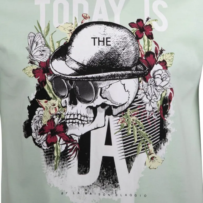 Tee shirt imprimé today is the day mega Homme BLAGGIO