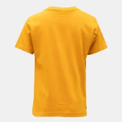 Tee shirt jaune coton imprimé squelette skieur Enfant DEELUXE 74