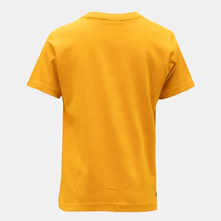 Tee shirt jaune coton imprimé squelette skieur Enfant DEELUXE 74