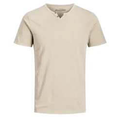 Tee shirt jersey col v boutonné Homme JACK & JONES