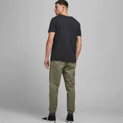 Tee shirt jersey col v boutonné Homme JACK & JONES