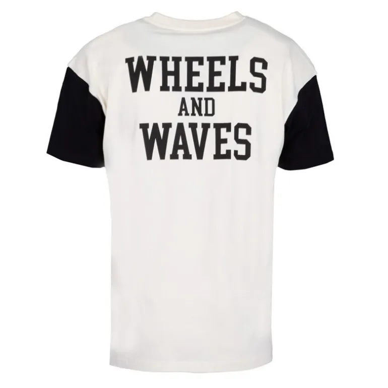Tee shirt jersey manches noires col rond Homme WHEELS AND WAVES